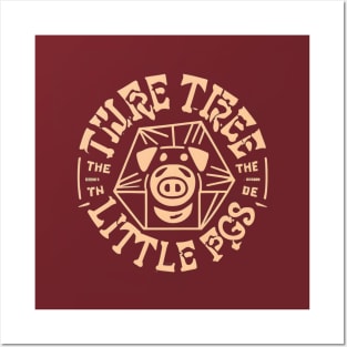 three little pig retro Posters and Art